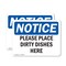 Signmission Please Place Dirty Dishes Here, 14 in W x Rectangle, Aluminum OS-2PACK-NS-A-1014-L-17552 - alternate 1